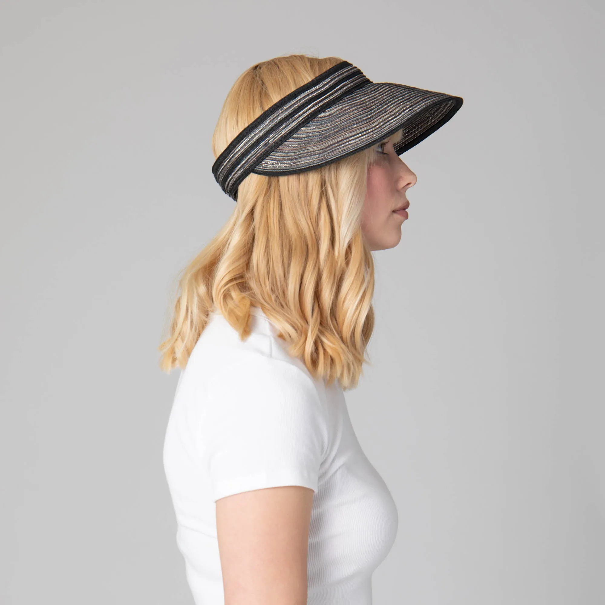Women's Mixed Braid Visor with Velcro