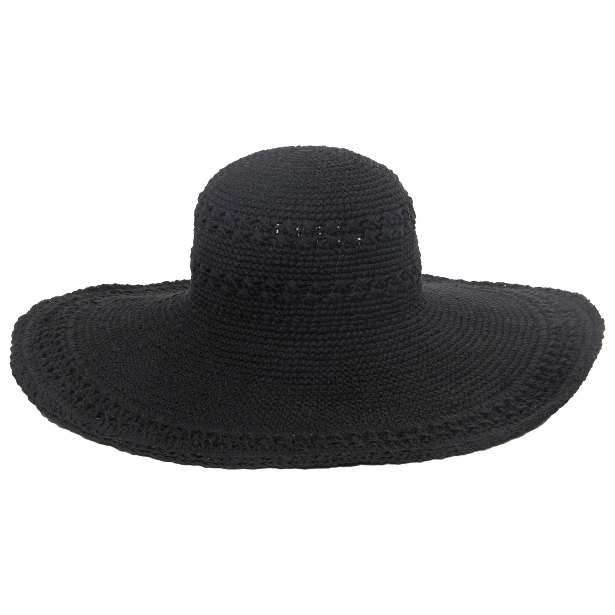 Women's Oversized Brim Crochet w/ Scalloped Edge
