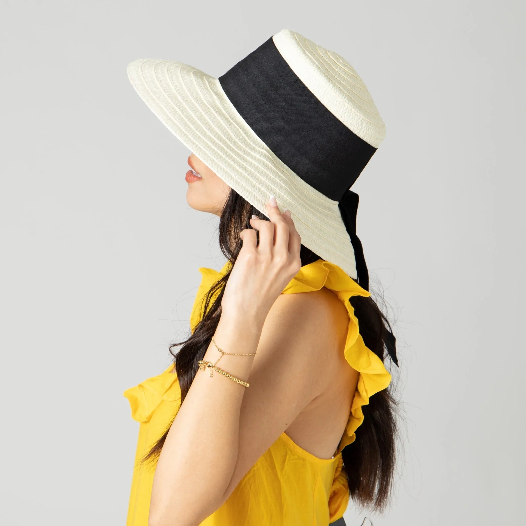 Women's Paperbraid Sun Hat With 3" Wide Grosgrain