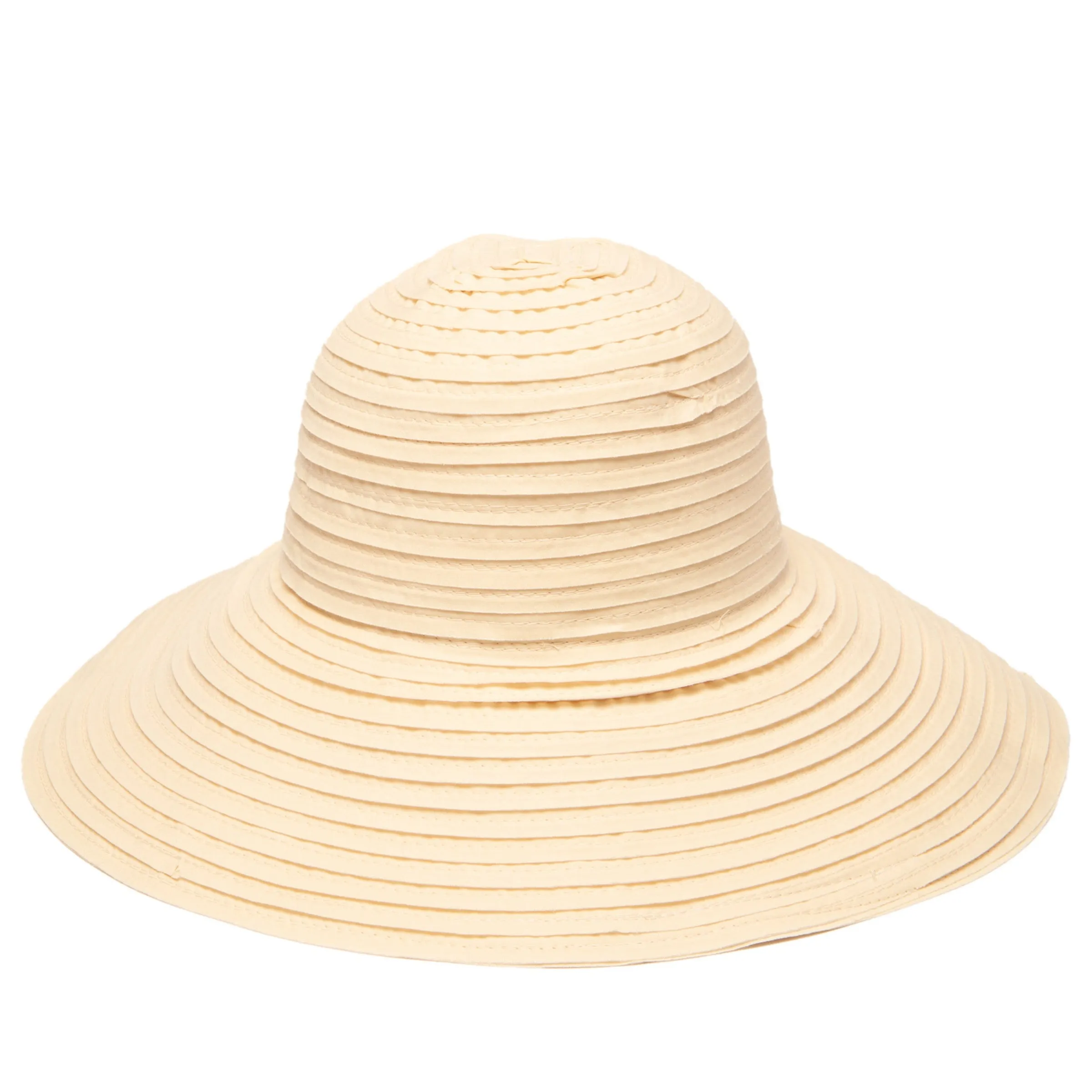 Women's Raw Edge Ribbon Sun Hat