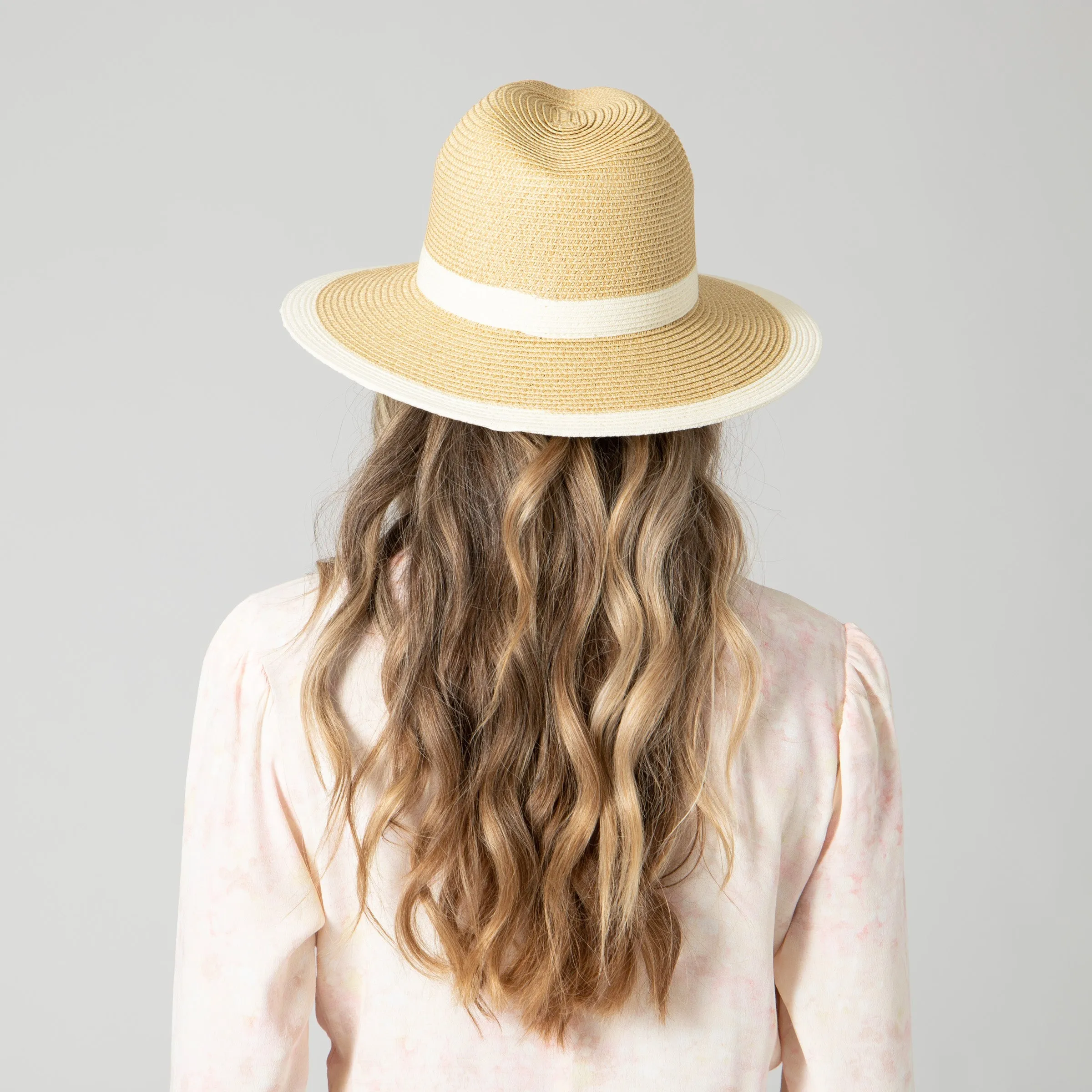 Women's Water Repellent Striped Fedora