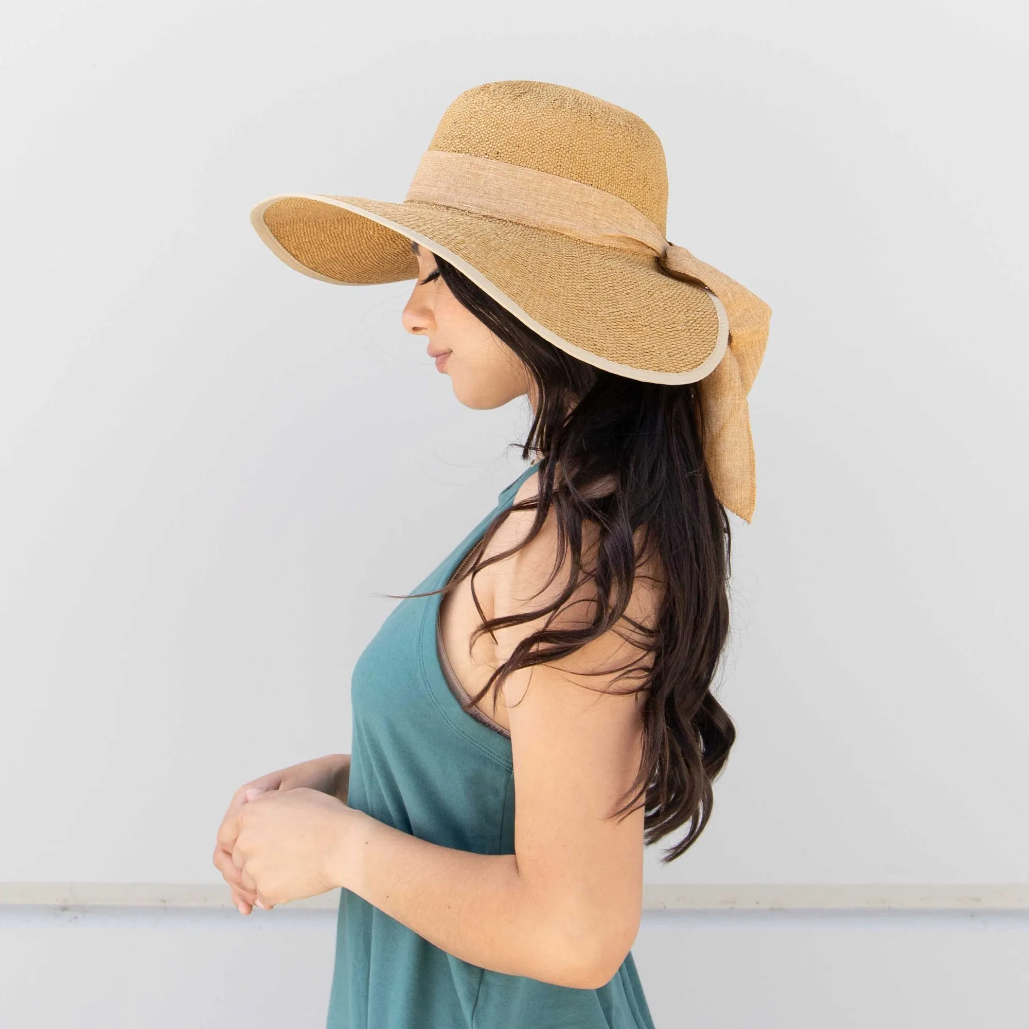 Women's Woven Paper Face Saver w/ Scarf Tie
