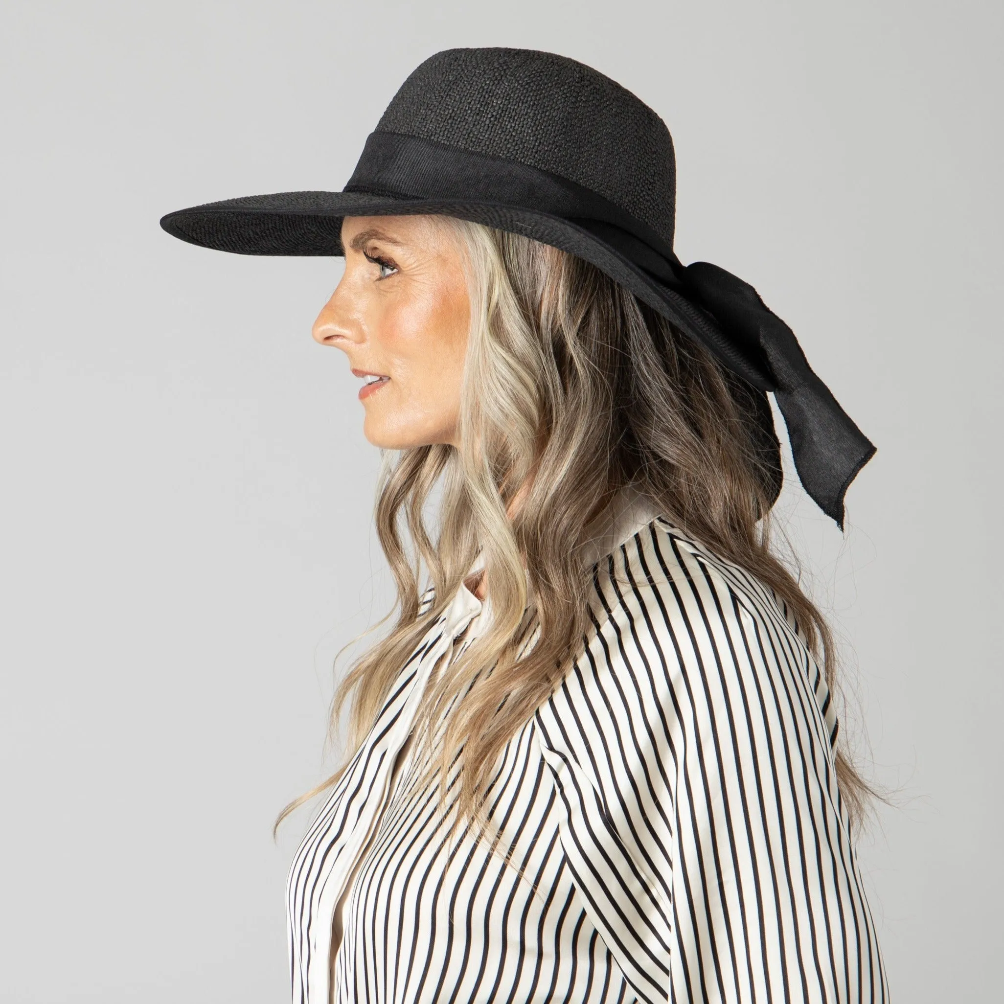 Women's Woven Paper Face Saver w/ Scarf Tie
