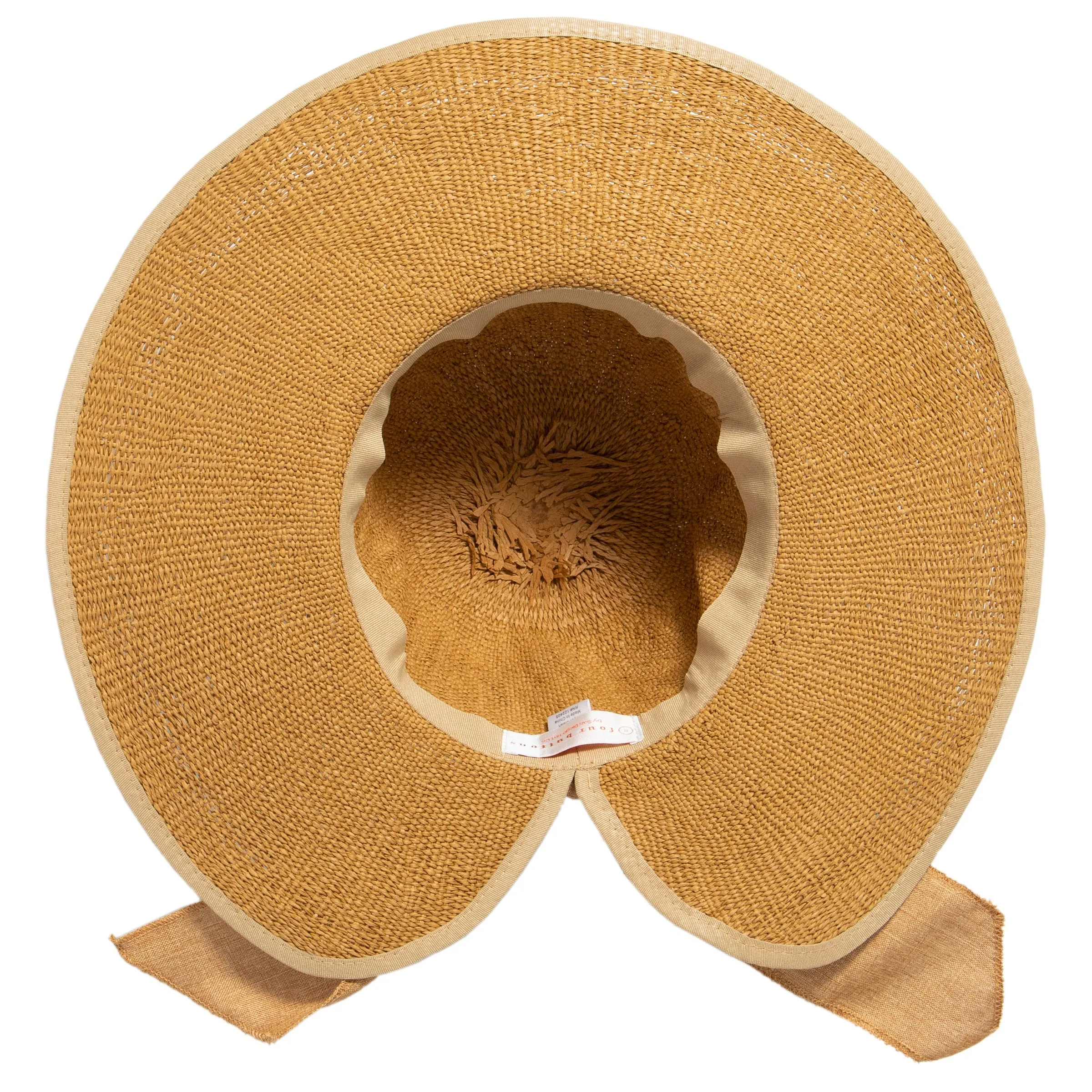 Women's Woven Paper Face Saver w/ Scarf Tie