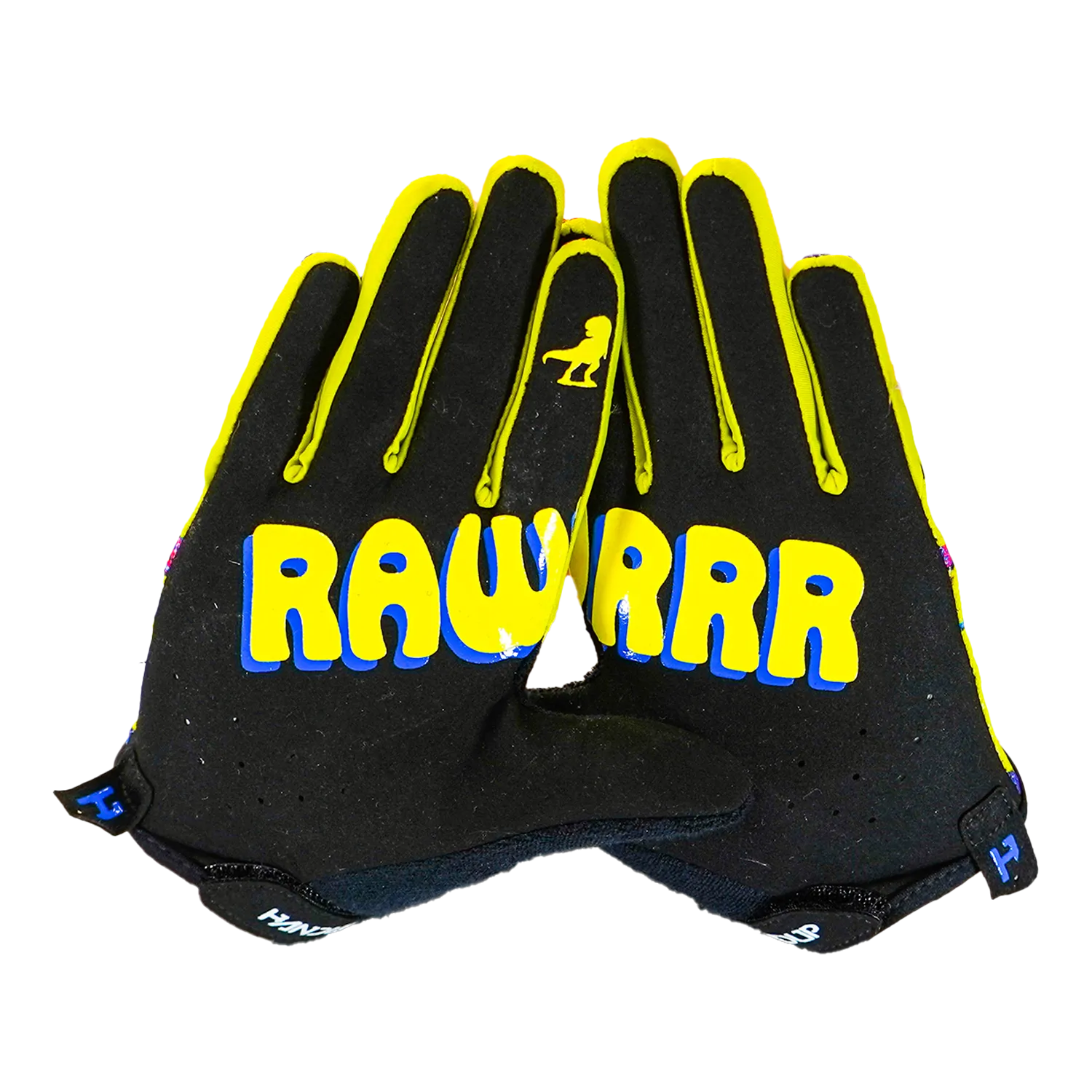 Youth Gloves - Hi Viz Dinosaurs