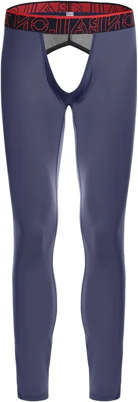 ZONBAILON Mens Thermal Underwear Front and Rear Openings Compression Pants Tights Winter Mens Base Layer Bottoms Leggings